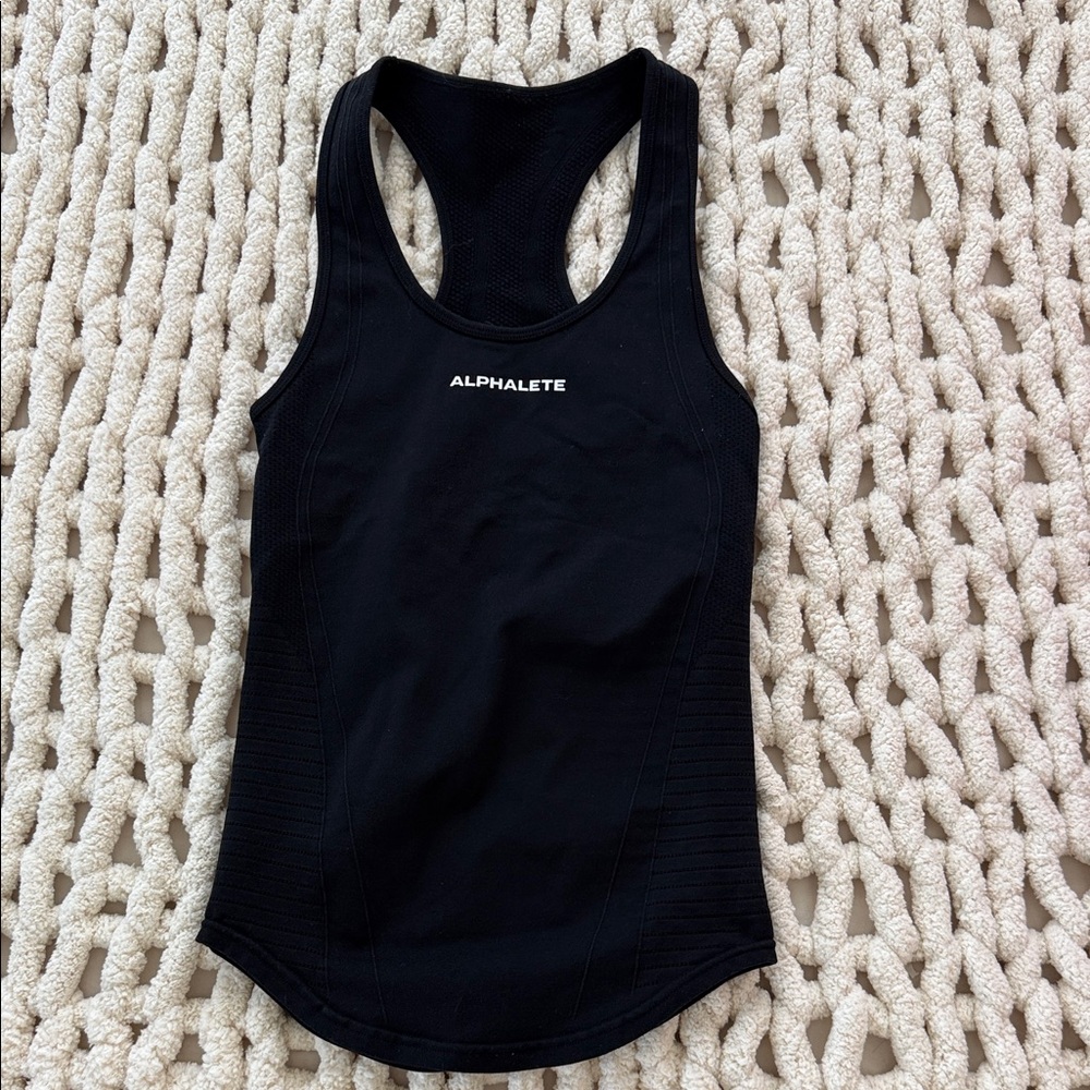 Alphalete Women's Black Racer Tank Top
